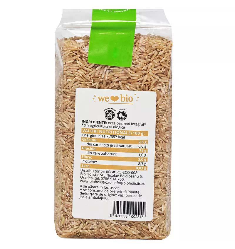 Orez Basmati Integral Eco 500 grame Obio