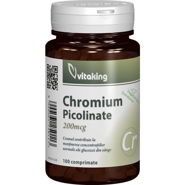 Picolinat de Crom 200mcg Vitaking 100cpr