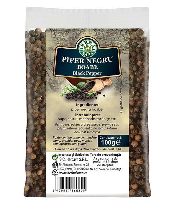 Piper Negru Boabe Herbavit 100gr