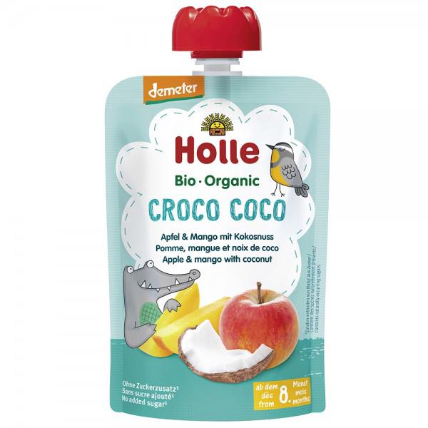 Piure din Mere cu Mango si Cocos pentru Copii +8 luni Eco 100 grame Holle