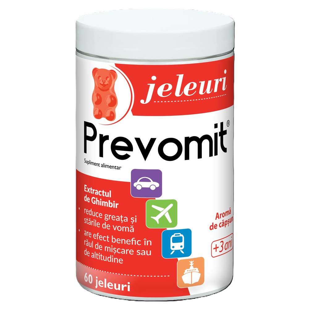 Prevomit 3+ cu Aroma de Capsuni 60 jeleuri gumate Zdrovit