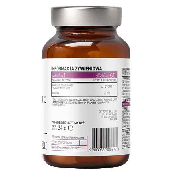 Probiotic Pro-60 Biotic Lactospore 60 capsule OstroVit