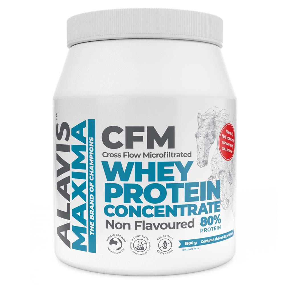 Pudra Proteica CFM Whey Protein Concentrate 80% 1500 grame Alavis Maxima