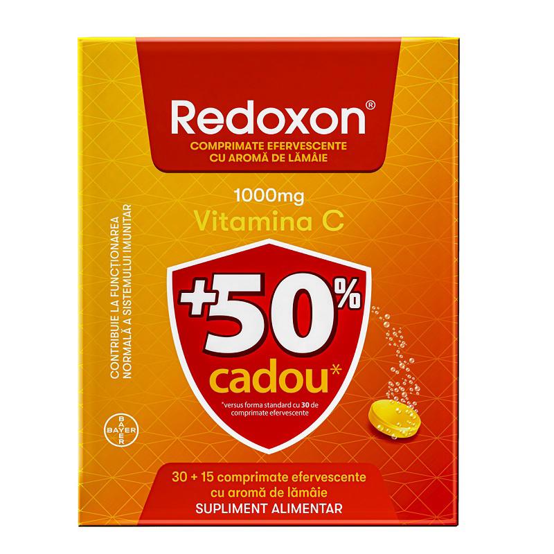 Redoxon cu Aroma de Lamaie 30 + 15 comprimate efervescente Bayer