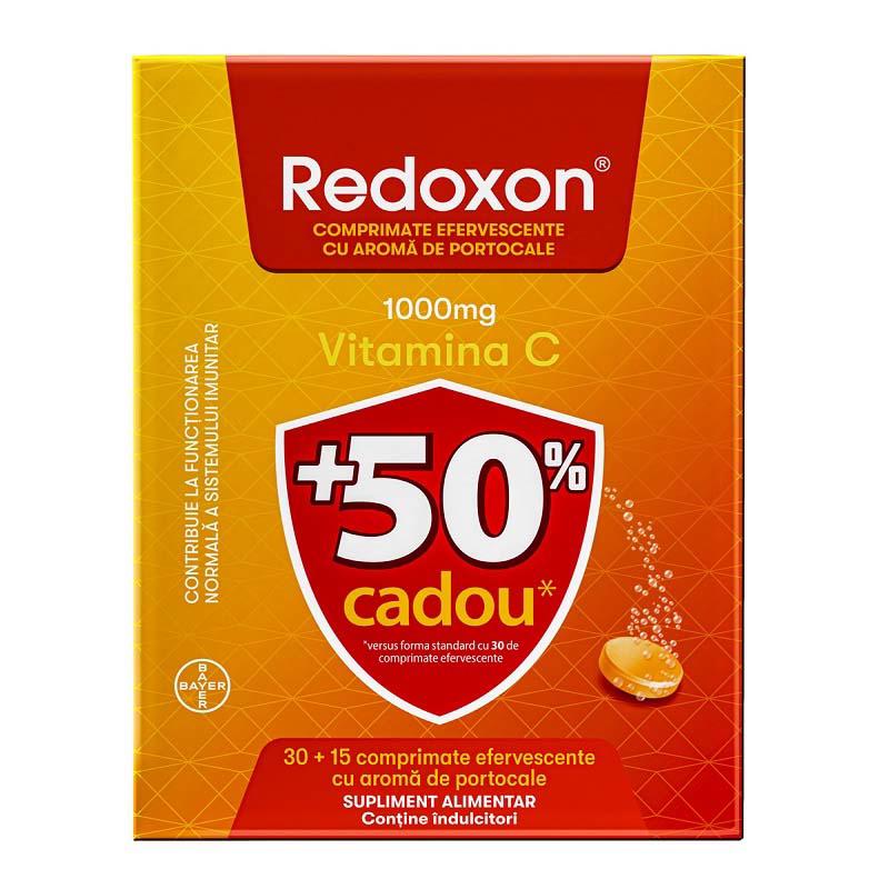 Redoxon cu Aroma de Portocale 30 + 15 comprimate efervescente Bayer