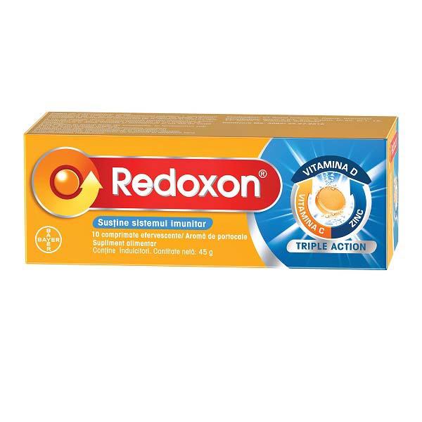 Redoxon Triple Action Vitamina C cu D si Zinc 10 comprimate, Bayer