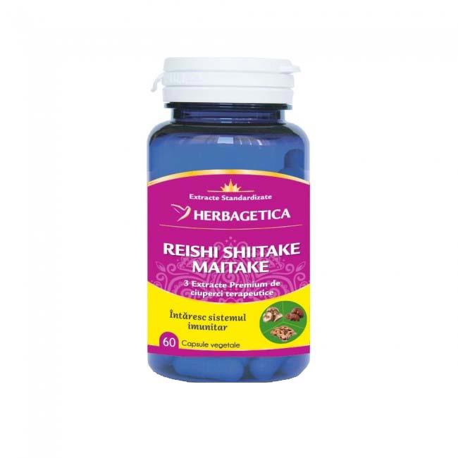 Reishi Shiitake Maitake 60 capsule vegetale Herbagetica