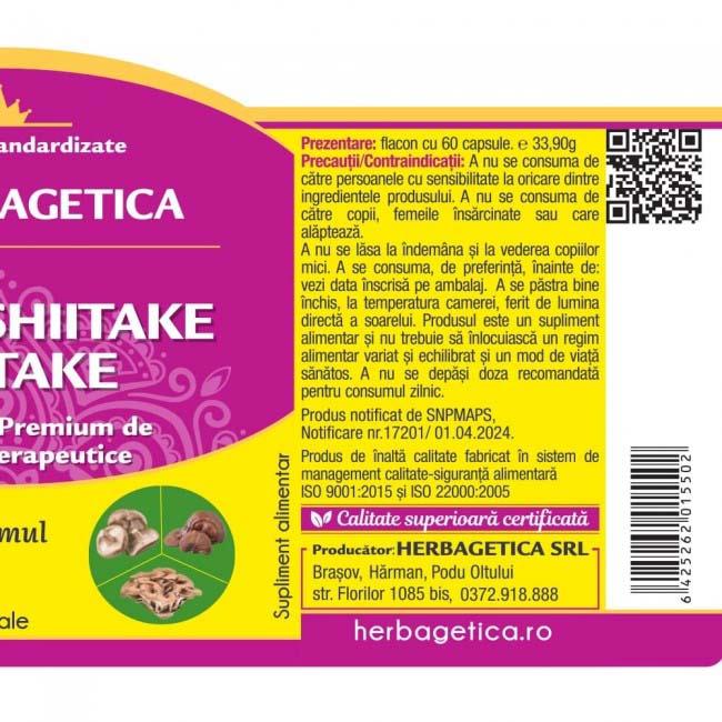 Reishi Shiitake Maitake 60 capsule vegetale Herbagetica