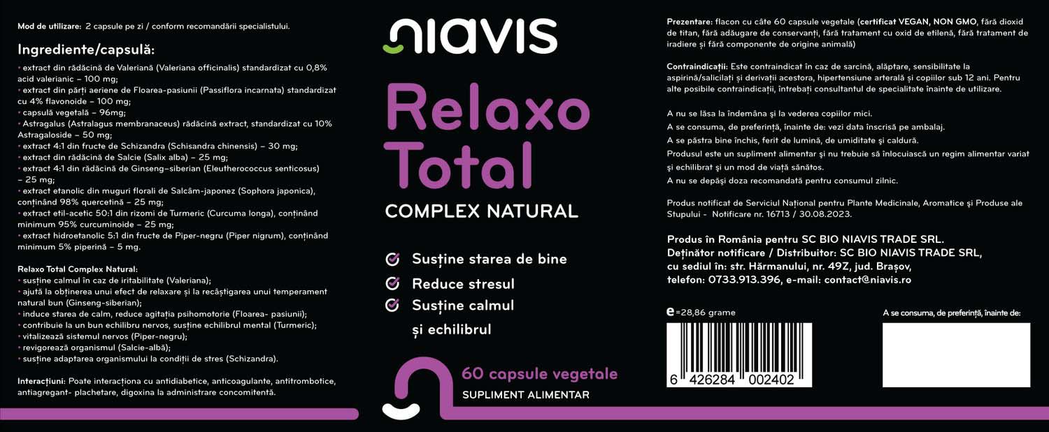 Relaxo Total Complex Natural 60 capsule Niavis