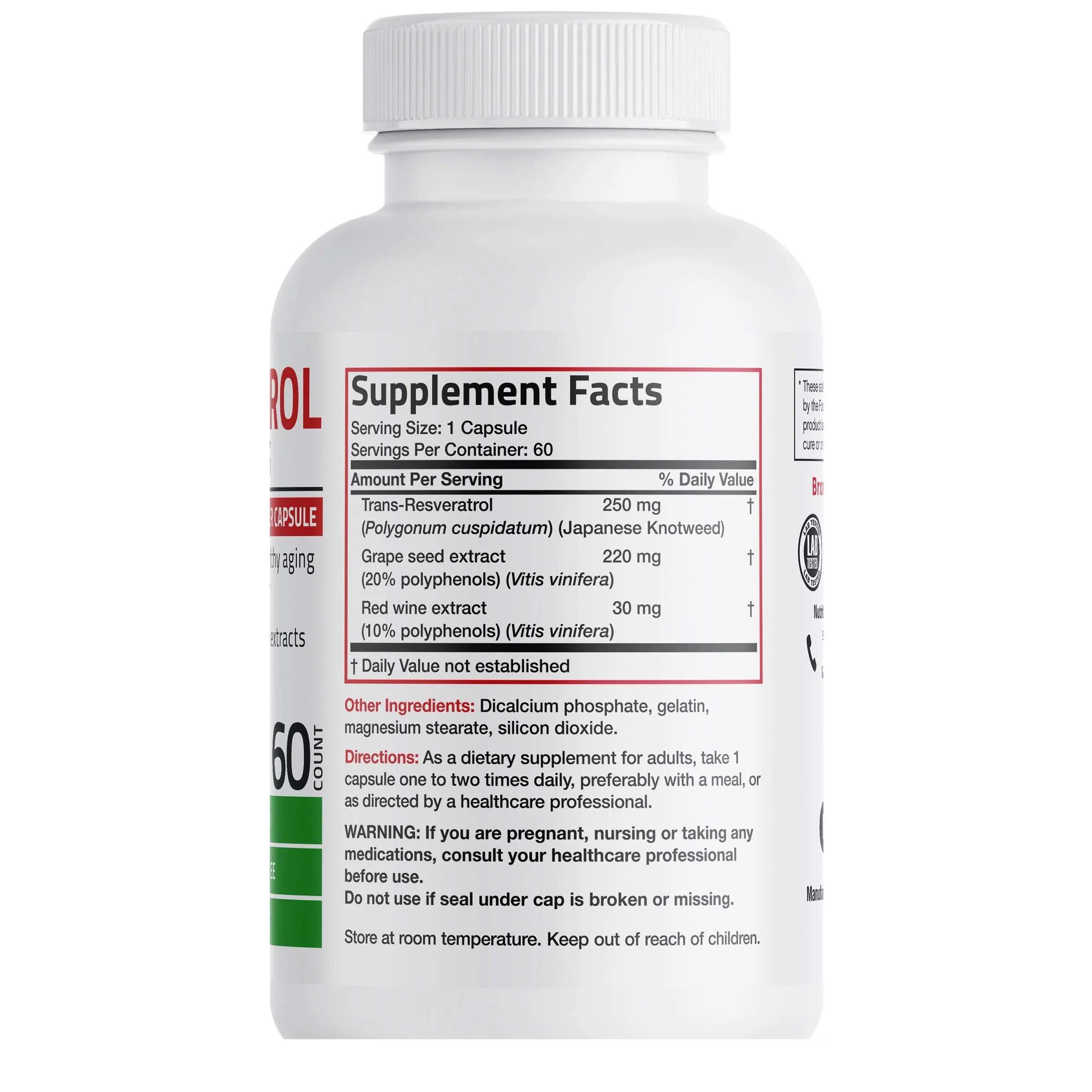 Resveratrol Complex 500 miligrame 60 capsule Bronson Laboratories