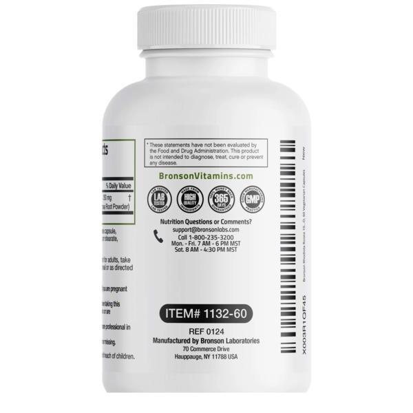 Rhodiola Rosea Root 1000 miligrame 60 capsule Bronson Laboratories