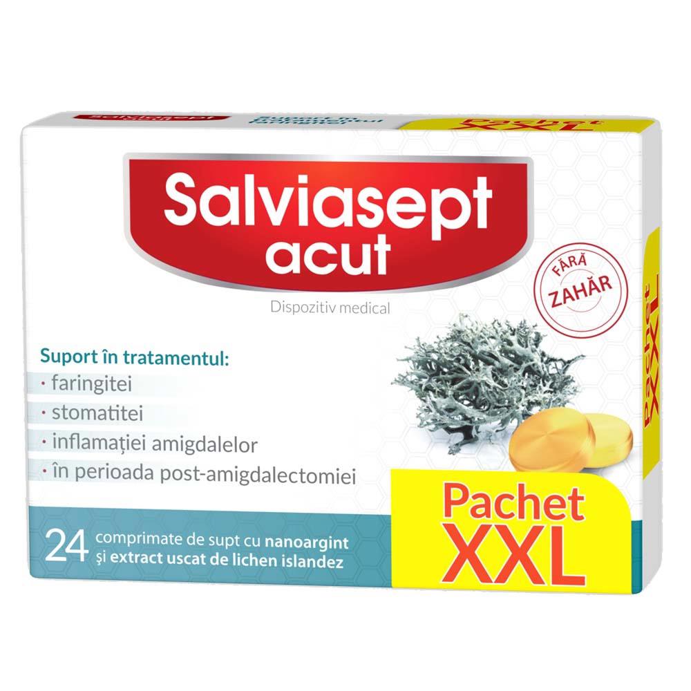 Salviasept Acut fara Zahar 24 comprimate Zdrovit