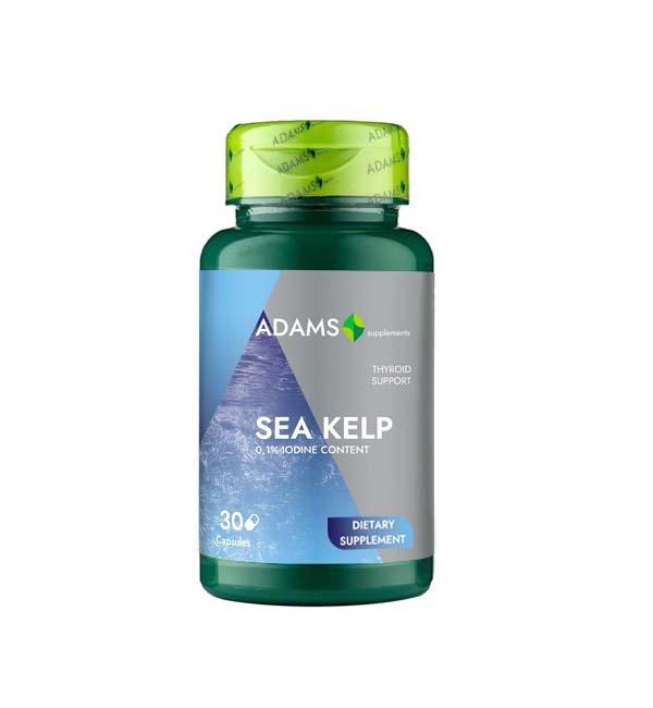 Sea Kelp Iod Natural 600 miligrame 30 capsule Adams Vision