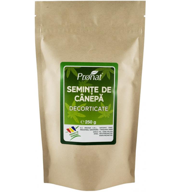 Seminte de Canepa Decorticate Bio 250 grame Pronat