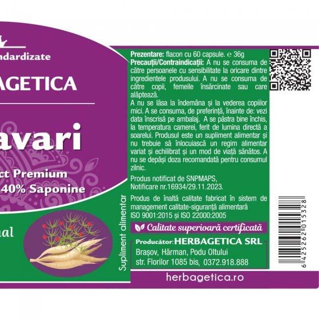 Shatavari 60 capsule vegetale Herbagetica