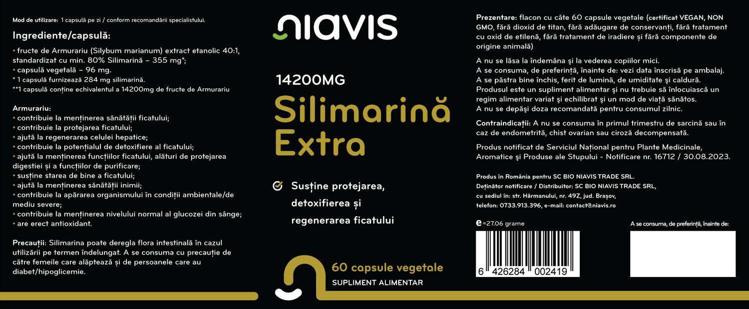 Silimarina Extra 14200 60 capsule Niavis