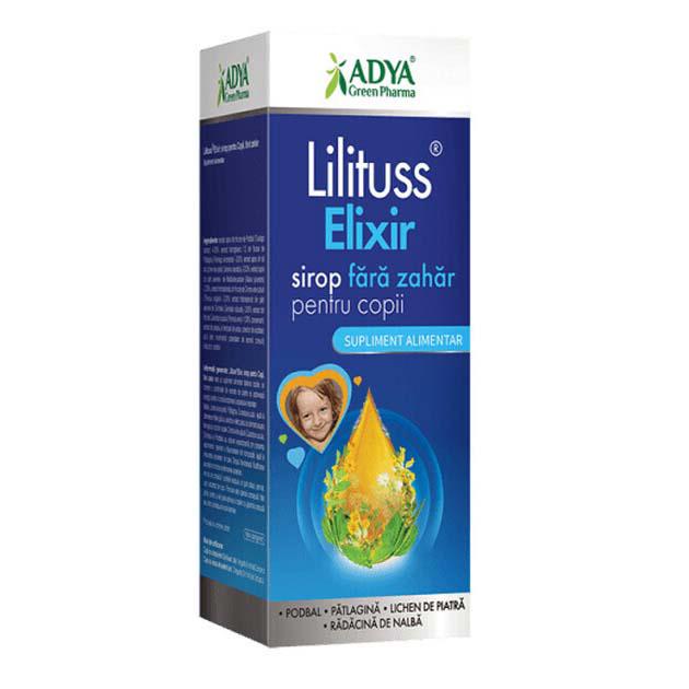 Sirop pentru Copii Fara Zahar Lilituss Elixir 180 mililitri Adya Green Pharma