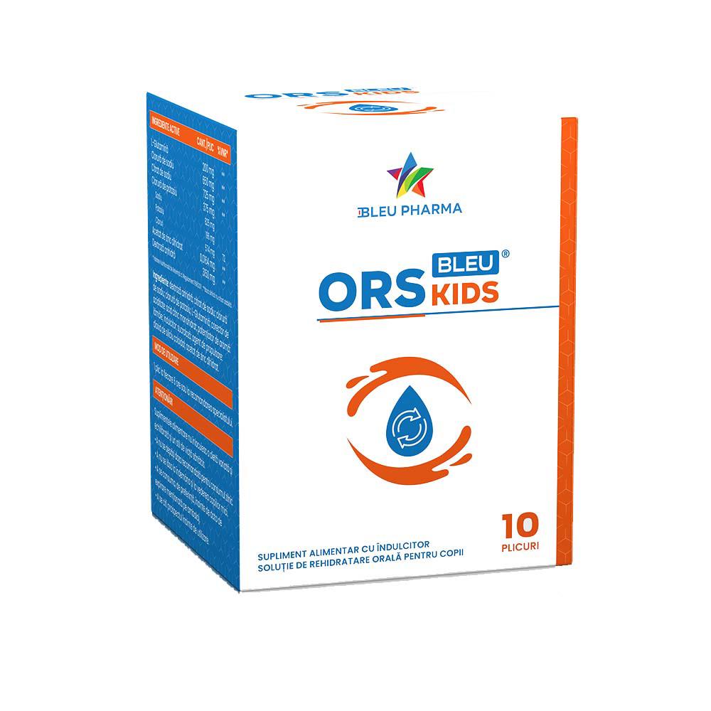 Solutie de Rehidratare Orala pentru Copii ORS Kids Bleu 10 plicuri x 5.5 grame Bleu Pharma