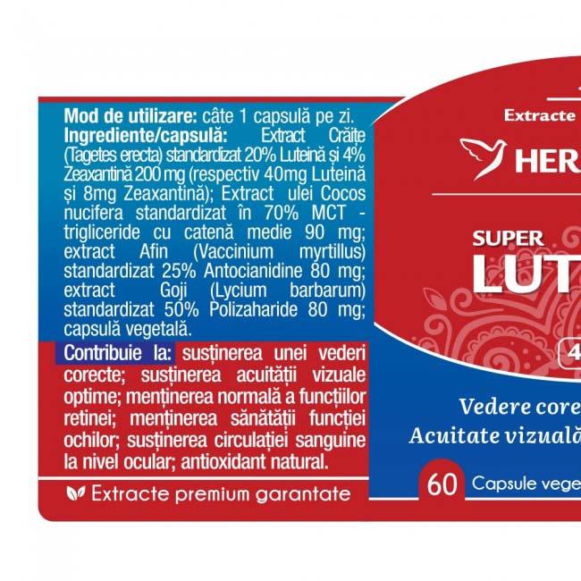 Super Luteina Zeaxantina 60 capsule vegetale Herbagetica