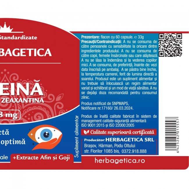 Super Luteina Zeaxantina 60 capsule vegetale Herbagetica