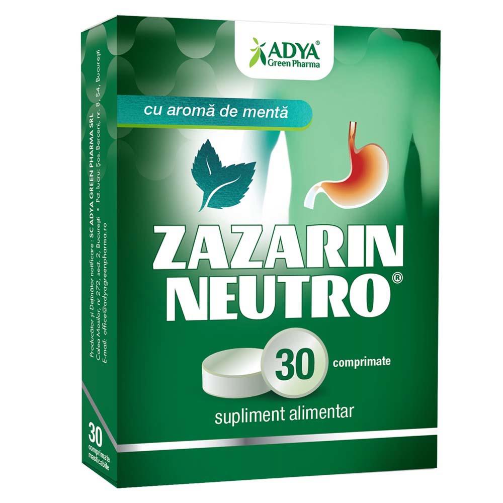 Supliment Alimentar pentru Arsuri Gastrice Zazarin Neutro 30 comprimate Adya Green Pharma