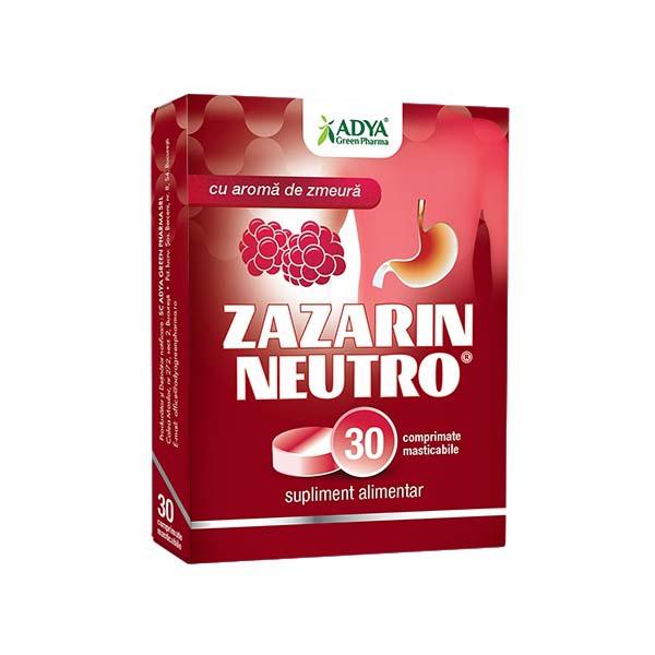 Supliment Alimentar pentru Arsuri Gastrice Zazarin Neutro Zmeura 30 comprimate Adya Green Pharma