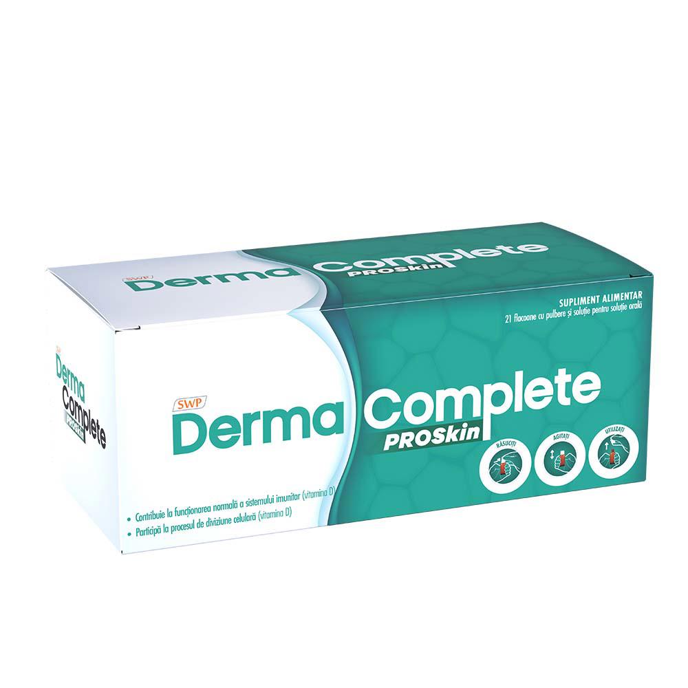 Supliment pentru Leziuni Cutanate ale Pielii Derma Complete PROSkin 21 fiole cu solutie Sun Wave Pharma