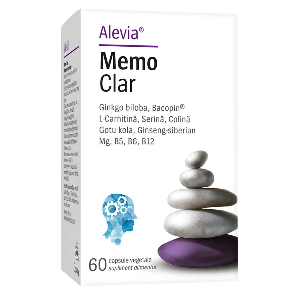 Supliment pentru Memorie si Focus Memo Clar 60 capsule vegetale Alevia