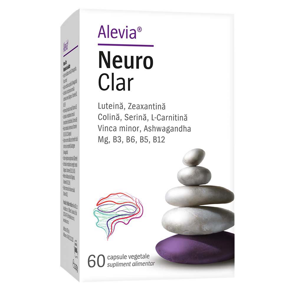 Supliment pentru Neuroprotectie Neuro Clar 60 capsule vegetale Alevia