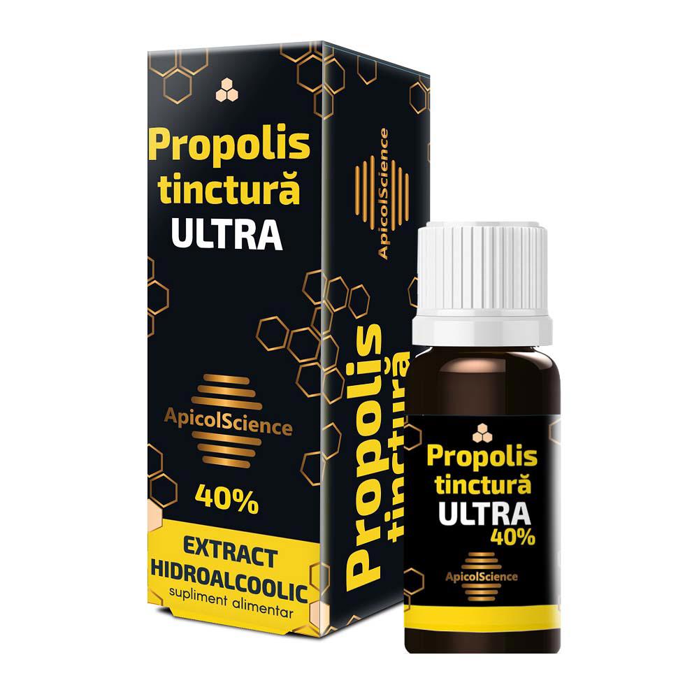 Tinctura de Propolis Ultra 40% 10 mililitri ApicolScience