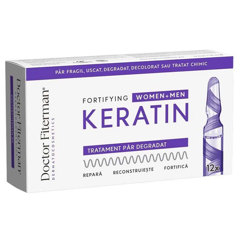 Tratament pentru Par Fragil Fortifying Keratin 12 fiole x 10 mililitri Fiterman