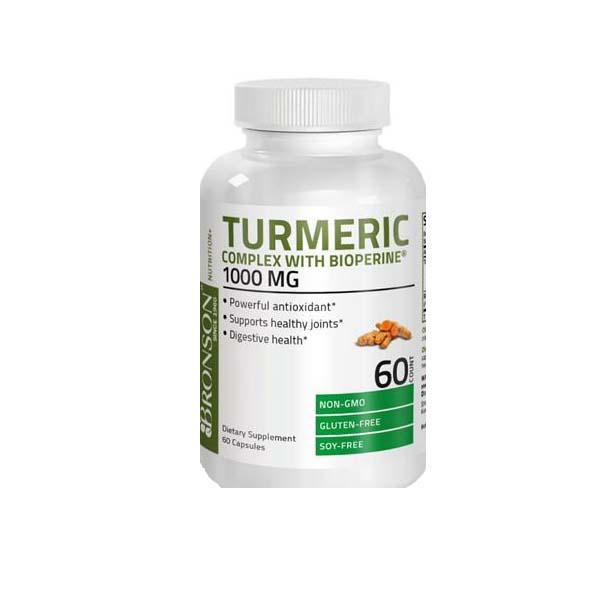 Turmeric 1000 miligrame cu Bioperina 5 miligrame 60 capsule Bronson Laboratories