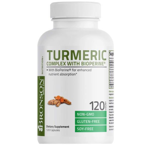 Turmeric Complex 1000 miligrame cu Bioperina 5 miligrame 120 capsule Bronson Laboratories