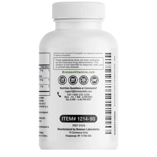 Turmeric Curcumin 1500 miligrame 90 capsule Bronson Laboratories