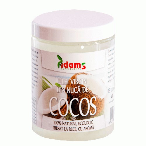 Ulei de Cocos Virgin Presat la Rece Eco Adams Vision 1000ml