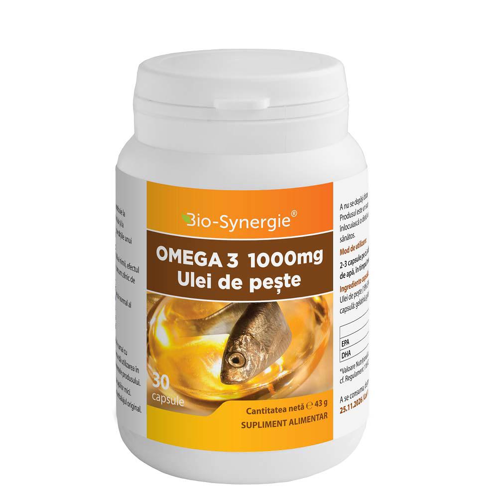 Ulei de Peste Omega 3 1000 miligrame 30 capsule Bio Synergie