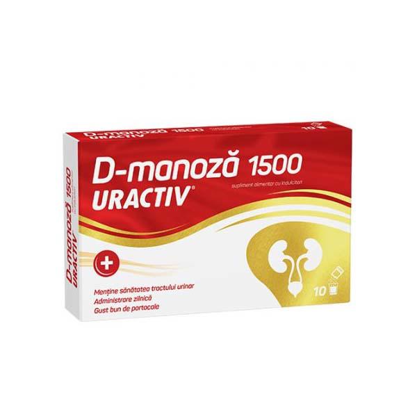 Uractiv D-Manoza 1500 miligrame 10 plicuri Terapia