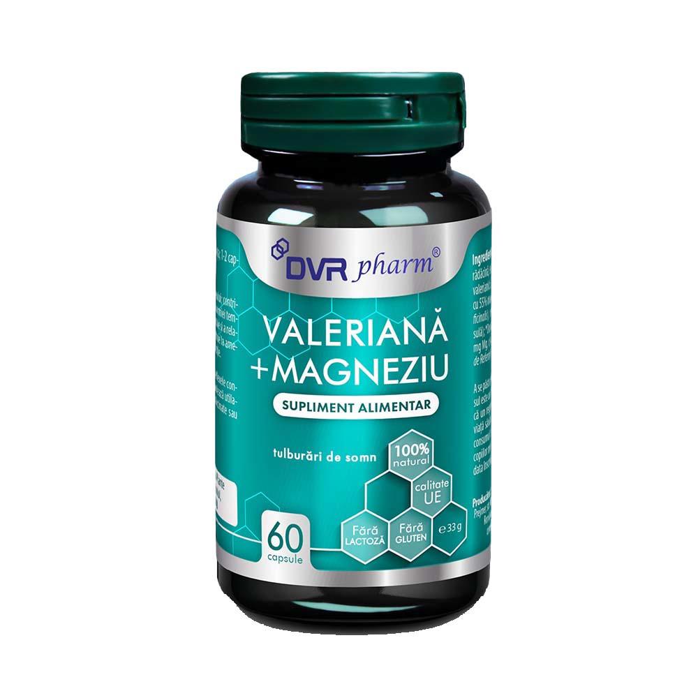 Valeriana + Magneziu 60 capsule Dvr Pharma