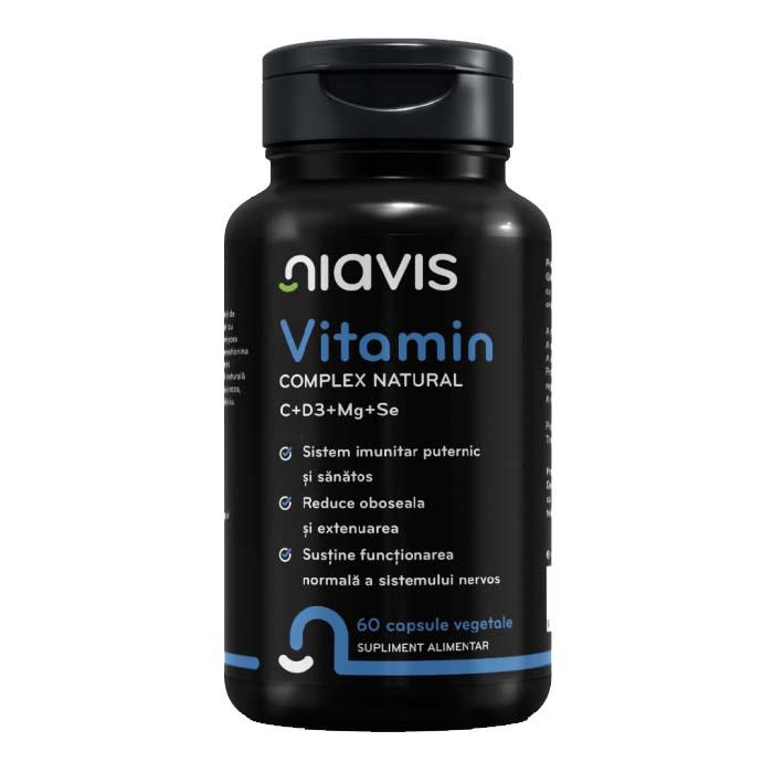 Vitamin Complex Natural C+D3+Mg+Se 60 capsule Niavis