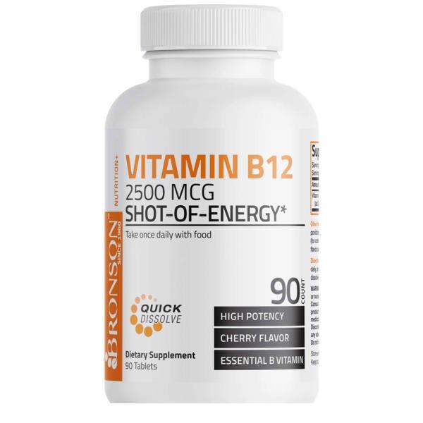 Vitamina B12 Shot of Energy 2500 mcg 90 tablete Bronson Laboratories