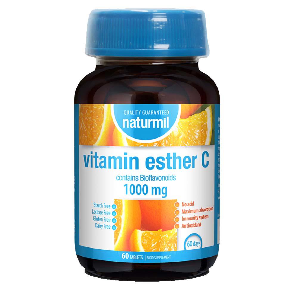 Vitamina C Ester 1000 miligrame 60 tablete Naturmil