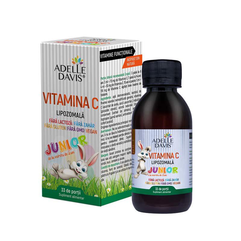 Vitamina C Junior Lipozomala Lichid 100 mililitri Adelle Davis