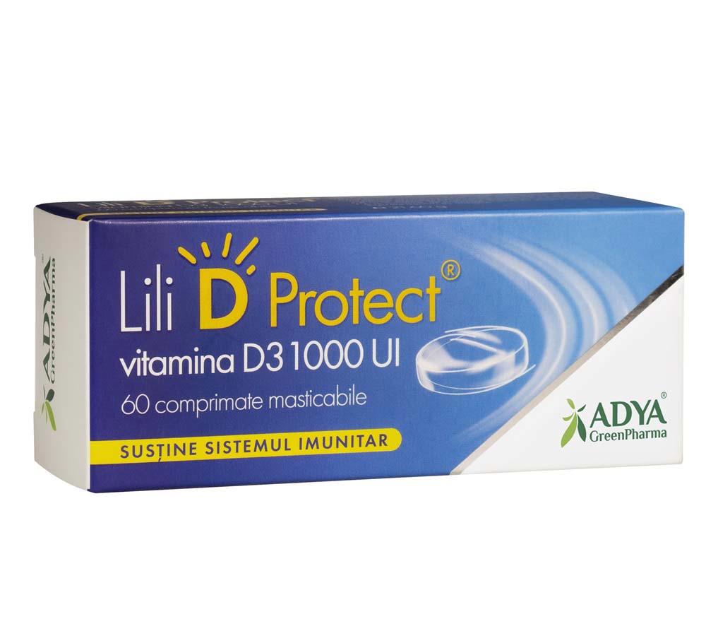 VItamina D3 1000 UI Lili D Protect 60 comprimate Adya Green Pharma