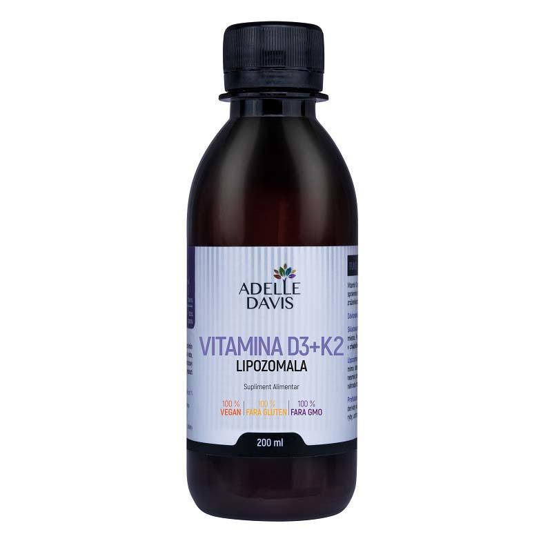 Vitamina D3 cu K2 Lipozomala Lichid 200 mililitri Adelle Davis