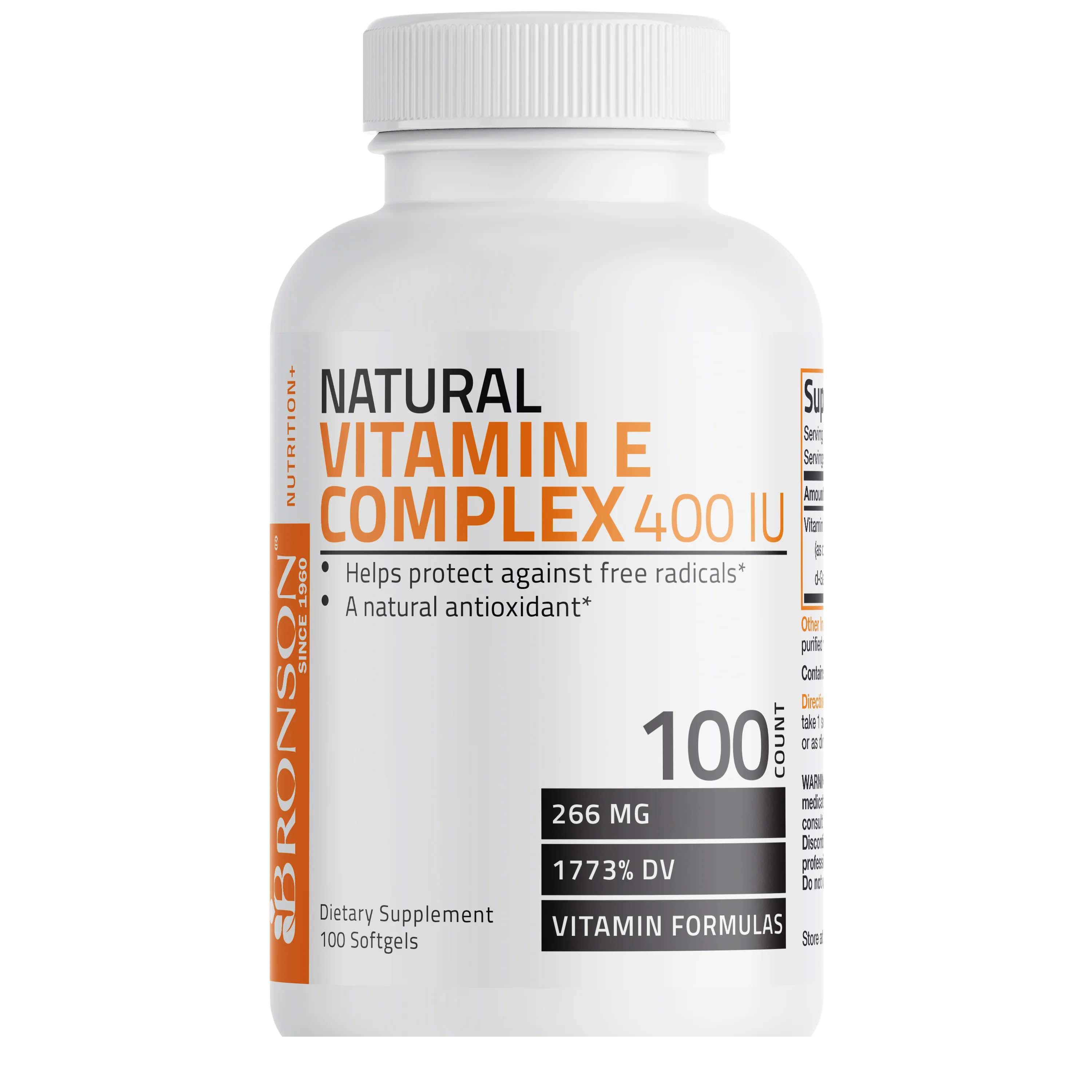 Vitamina E Complex Natural 400 UI 100 capsule Bronson Laboratories