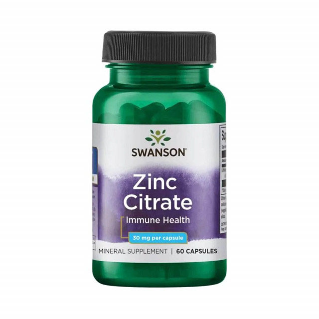 Zinc Citrate 30 miligrame 60 capsule Swanson