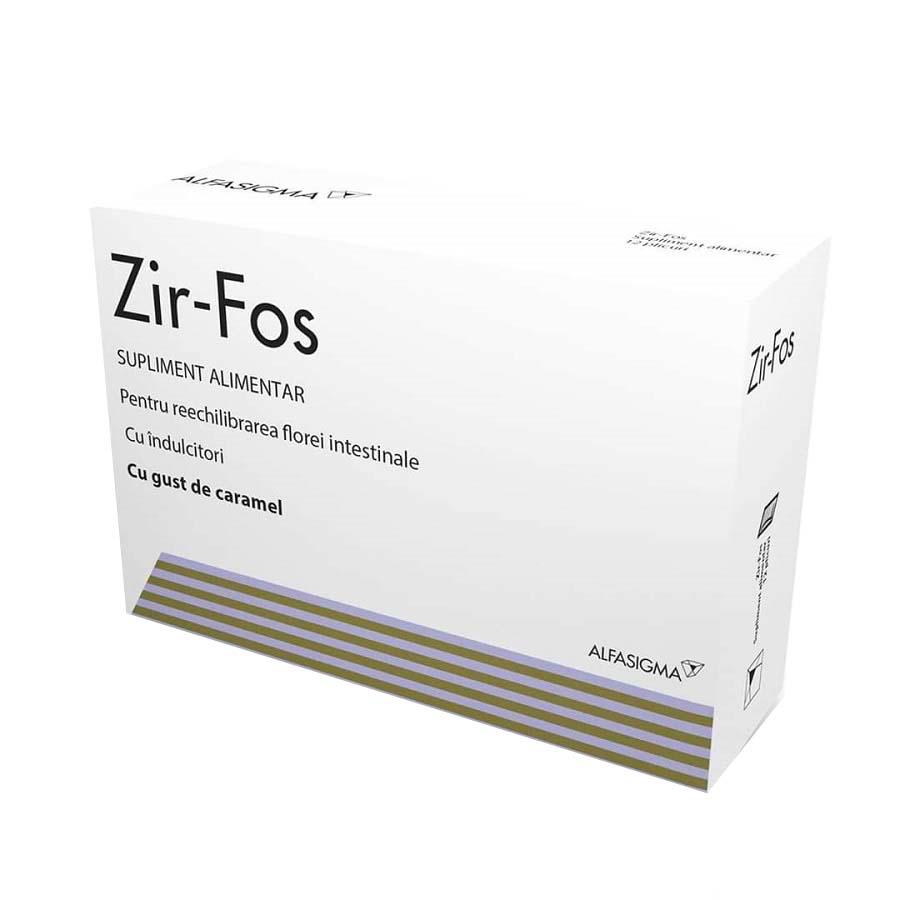 Zirfos cu Gust de Caramel 12 plicuri Alfasigma